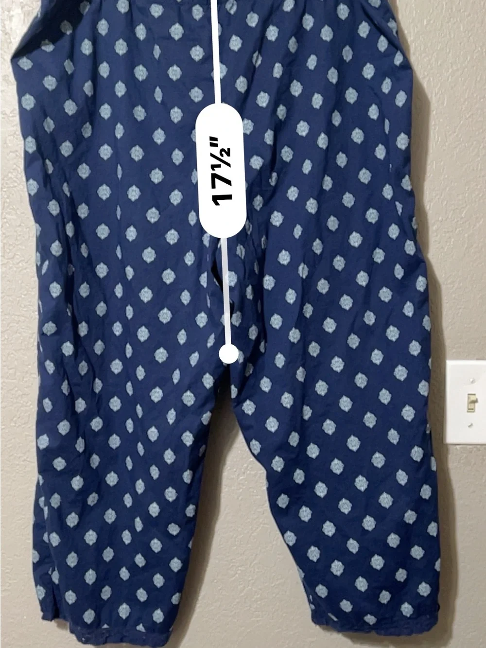 Navy Blue Patterned Women PJ Set